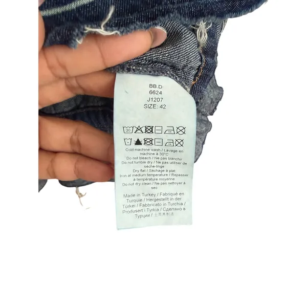 Ganni‎ Denim Puff Sleeve Top in Tint Wash Size S/M Feminine Cottage core - Image 8