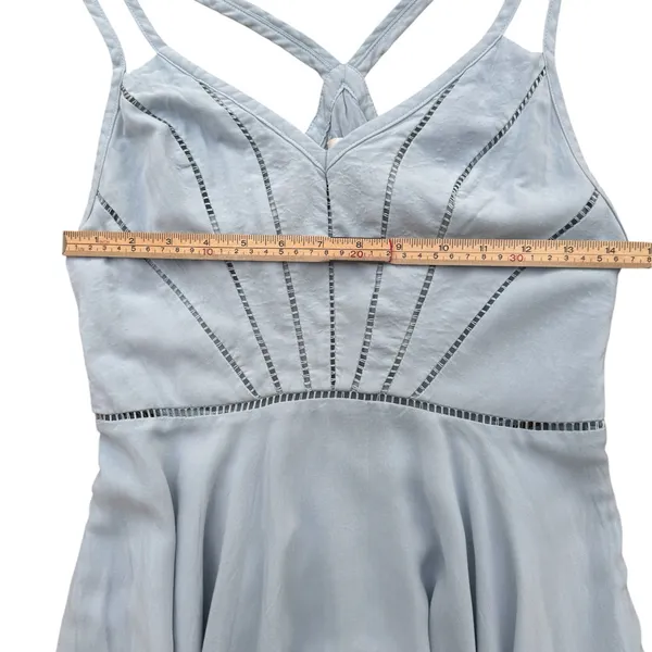 Silence + Noise Light Blue Strappy Fit‎ & Flare Mini Dress Sz 6 - Image 9