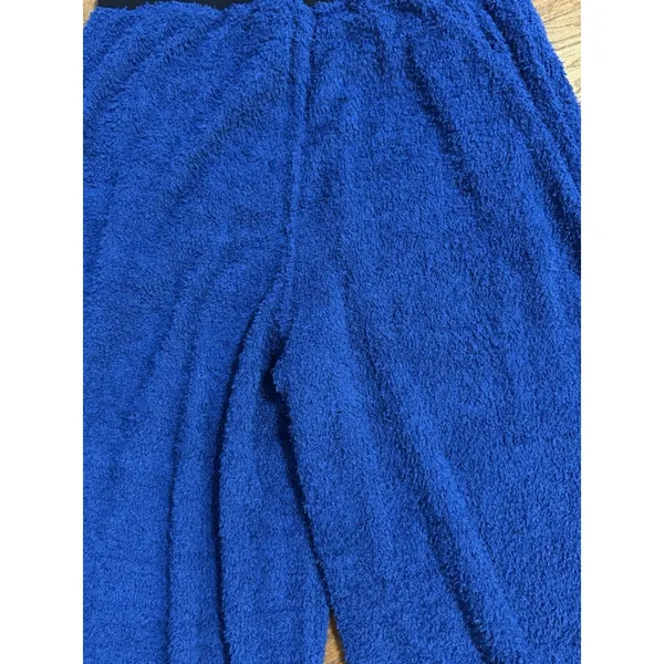 Free People Movement Blue Cuddle UpFleece Tie‎ Waist Cozy Pants Joggers Sz S - Image 9
