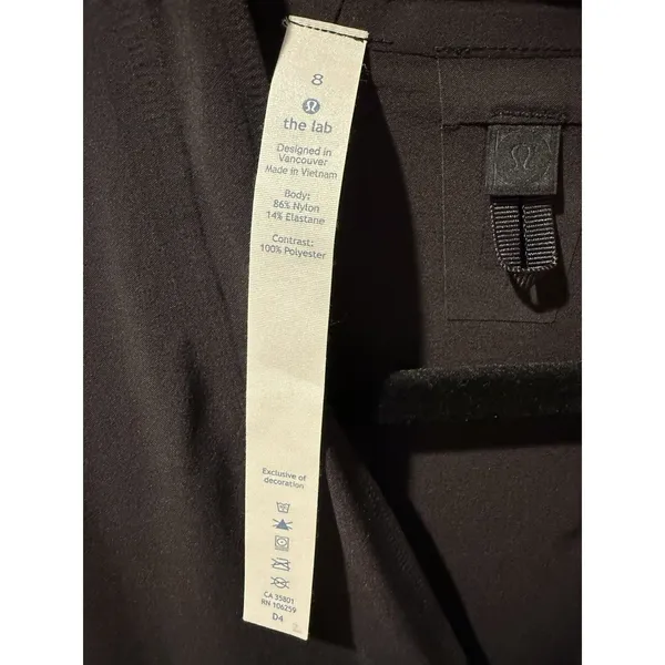 Lululemon The Lab Sarala Dress 3/4 Sleeve Size 8 Black - Image 7