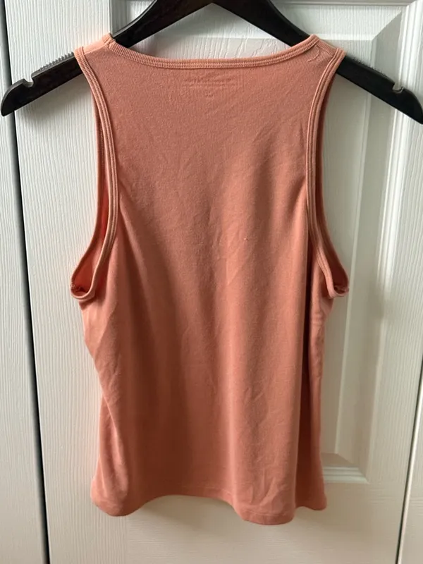 Abercrombie & Fitch Modal Collection Essential Rib Tank in Peach - Image 3