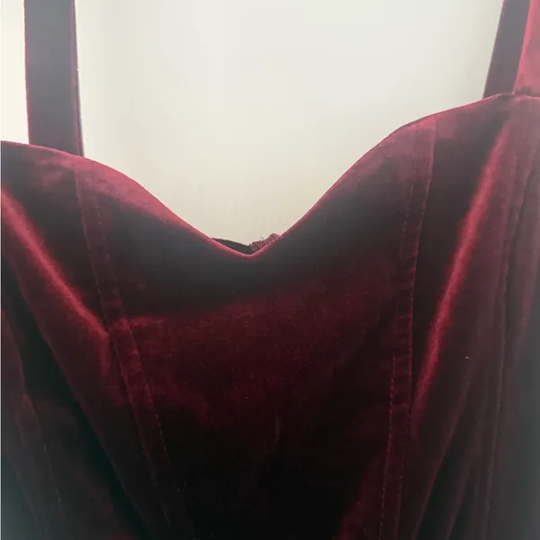 Valentine Cider Deep Red Velvet Woman’s Dress - Image 7