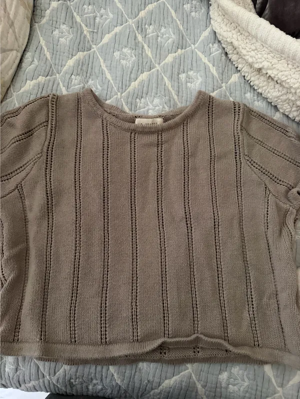 LA Hearts Crop Sweater Top - Image 2