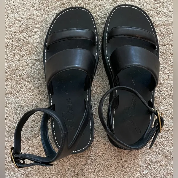 J.Crew Mallorca platform double-strap sandals in leather size 9 - Image 2