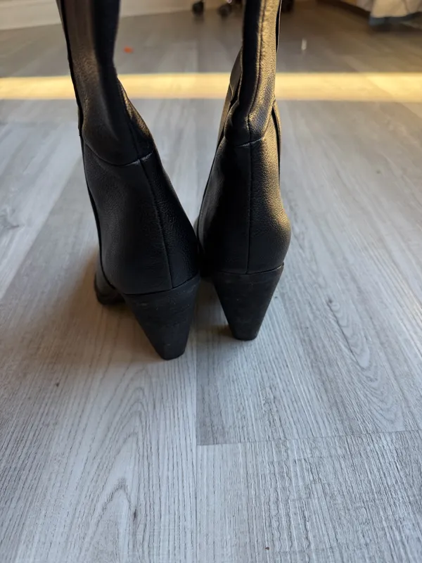 Botas altas Zodiac negras tacón bajo mujer talla 5 - Image 3