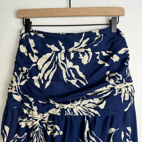 NWT ZARA Floral Tropical Printed Midi Skirt Sz Small Pleated Side Slit - Image 13