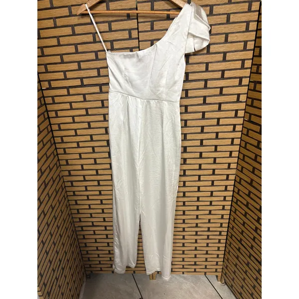 Lulu's‎ White One Shoulder Jumpsuit Size XS - Image 2