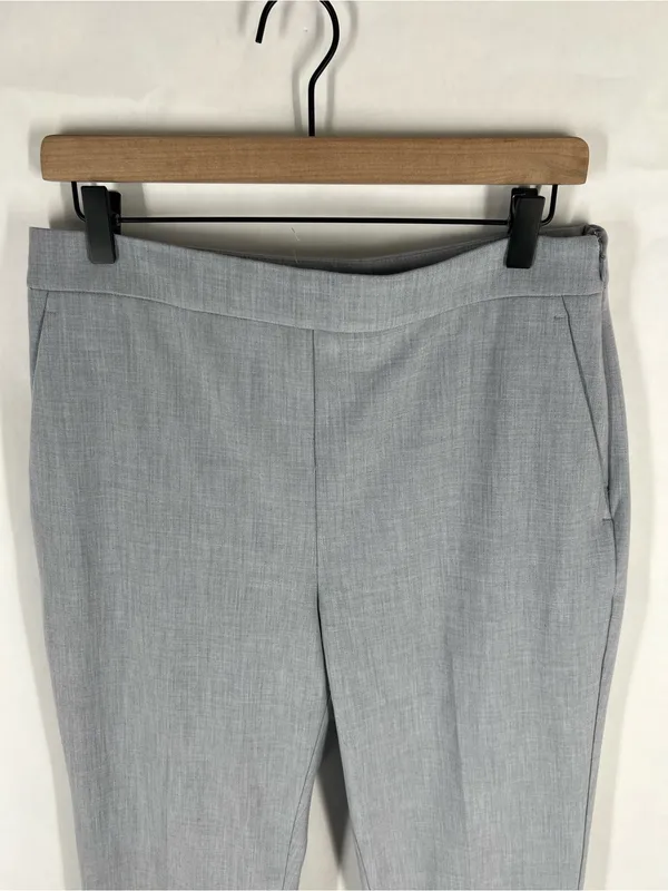 Ann Taylor Side Zip Straight Pants Gray Size 8 Curvy Fit Bi-Stretch - Image 3