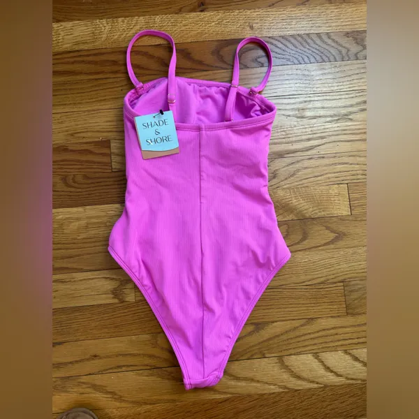 Shade & Shore Women's Pink One Piece Swimsuit - Image 2