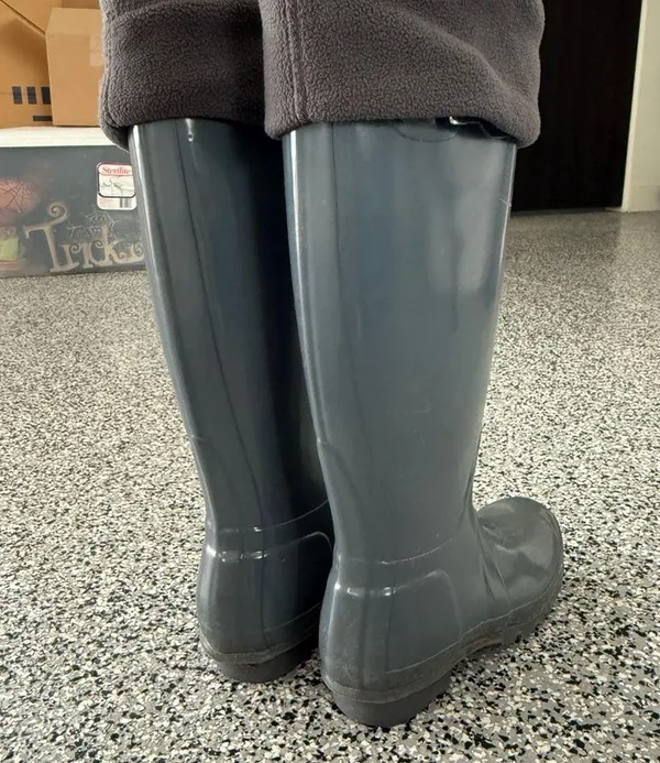 Hunter Gray Tall Rain Boots - Image 3