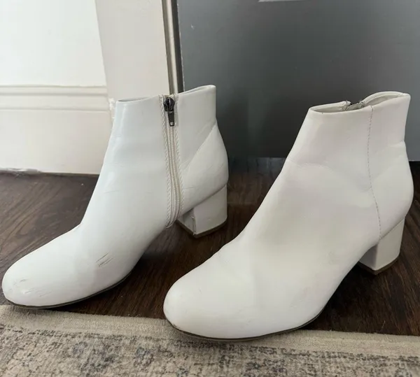 White Booties Size 7.5 - Image 2