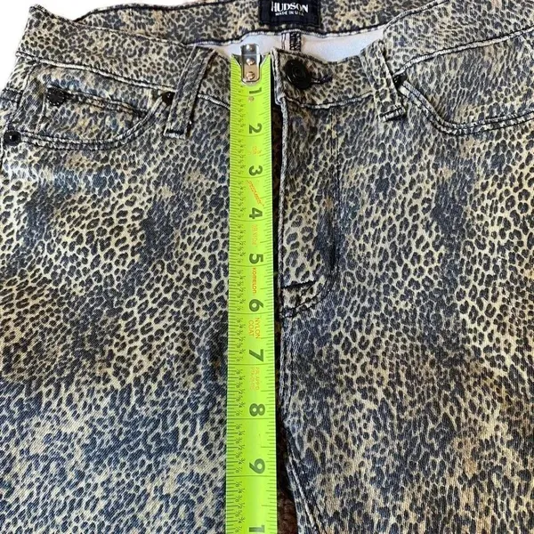 HUDSON Cheetah Print Nico Super Skinny Mid-rise Jeans - Image 9