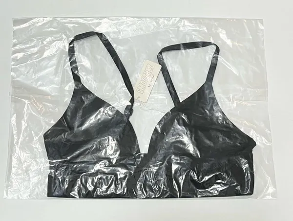 Aerie SMOOTHEZ Mesh Bralette True Black Unlined Wireless Size S New - Image 10