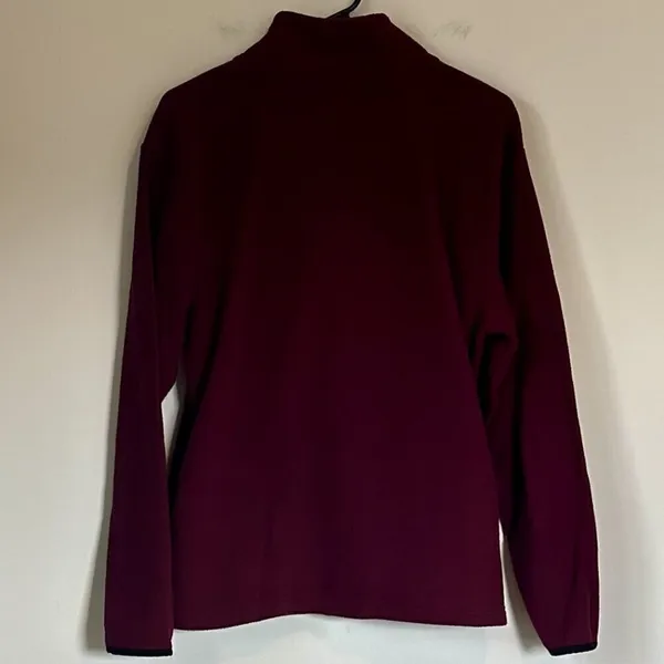 Victoria's Secret PINK Maroon Quarter Zip Fleece Sweater - Large - Image 6
