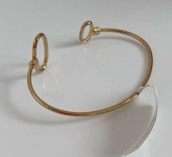 BaubleBar Gold Pavé Crystal Circle Open Cuff Bracelet New With Tag - Image 5