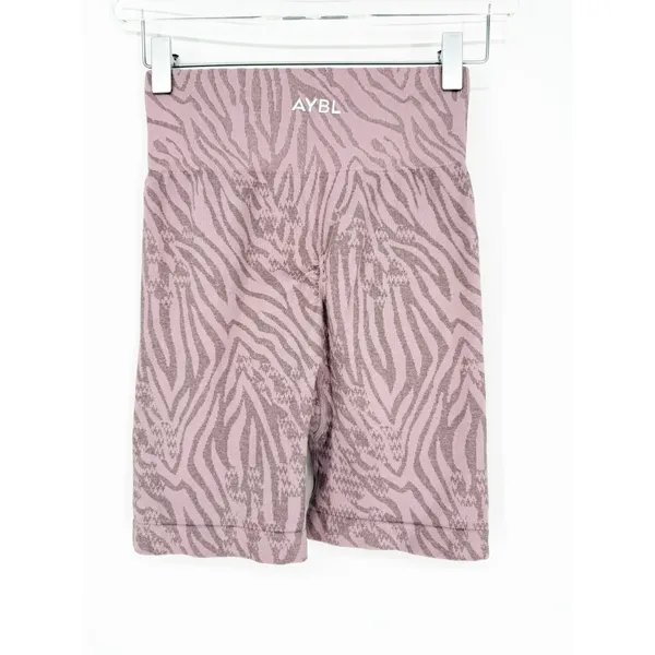 AYBL‎ Animal Print Seamless Bike Shorts Women's S Purple Activewear - Image 3