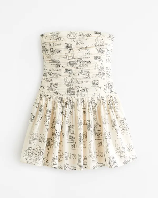 NWT Abercrombie and Fitch Emerson Drop-Waist Mini Dress. Size Small - Image 4