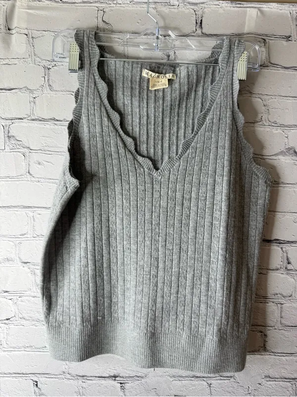 Magnolia Ribbed Knit Sleeveless Sweater Top and Wide-Leg Pants Set m/L - Image 4