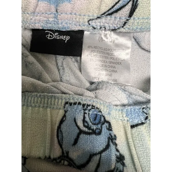 Disney Lilo & Stitch Pajama‎ Shorts Blue Tie Dye Women Medium 8-10 Loungewear - Image 5