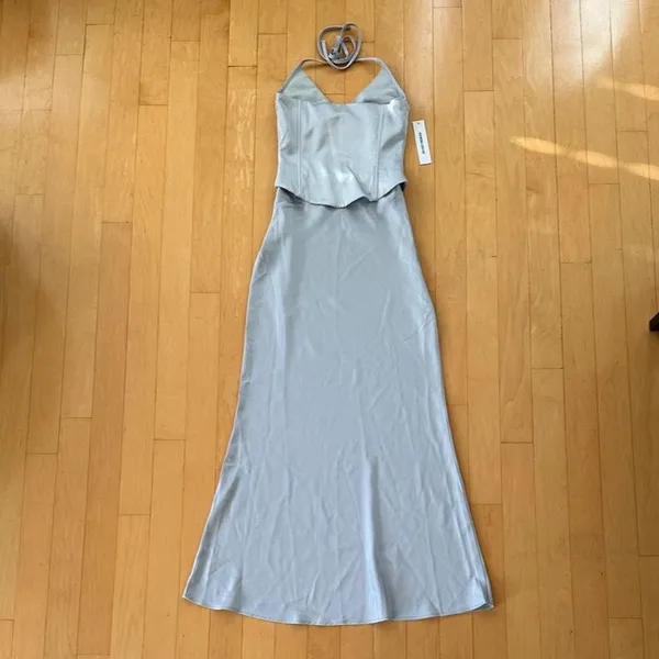 Princess Polly Devotedness Silver Satin Corset Maxi Dress - Image 3