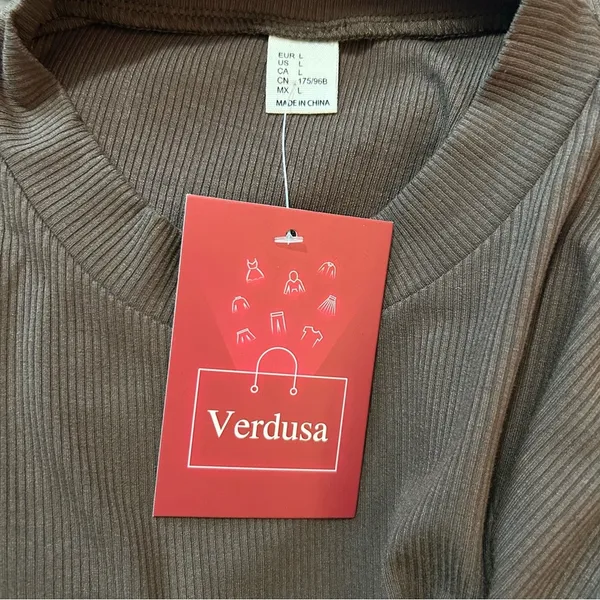 Verdusa Ribbed Mock Neck Short Sleeve Top - Image 6