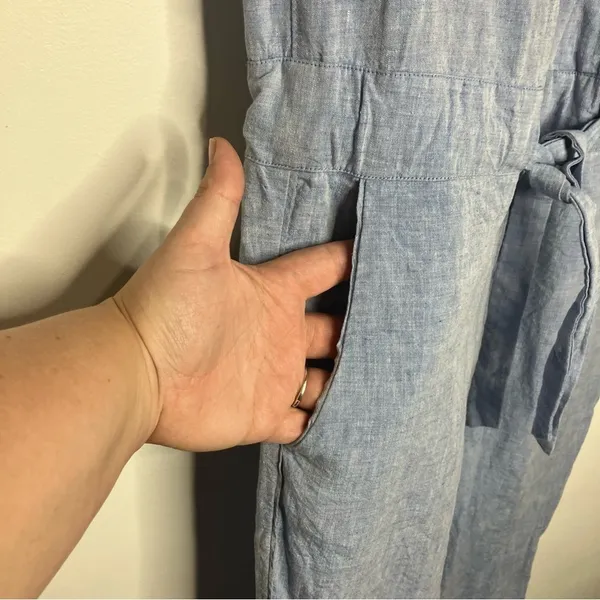Anthropologie The Blue‎ Shirt Shop watermill Jumpsuit size small - Image 6