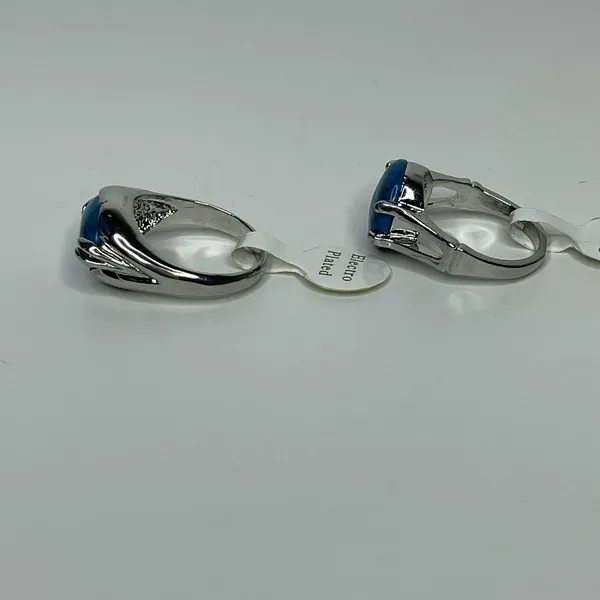 Size 20 Cocktail Ring Silver Tone Turquoise Teal Colored‎ Faux Stone Boho - Image 3