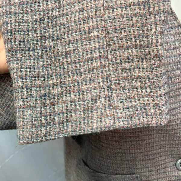West Coast Connection Vintage Wool Blend Tweed Two Button Blazer Pockets‎ 6 - Image 6