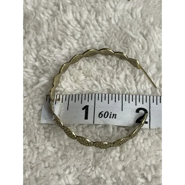 Melinda Maria Sabina Infinity Hammered Hoop Earrings 2” NO BACKS - Image 5
