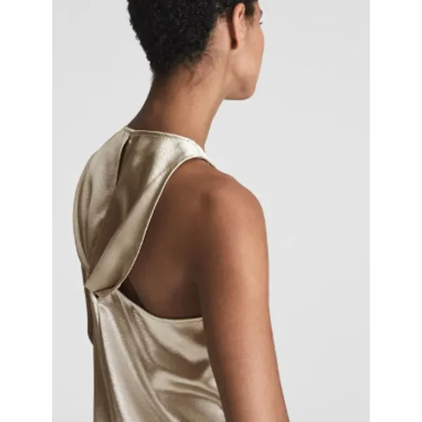 REISS Lottie Metallic Maxi Dress Size 6 New with‎ Tags - Image 3