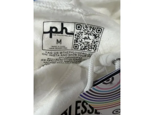 Pride Hoodie The Phluid Project White Hoodie M size cod3 - Image 7