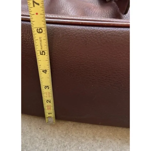 Vintage Dooney & Bourke Dark Brown Leather Drawstring Shoulder Bag Purse RARE - Image 9