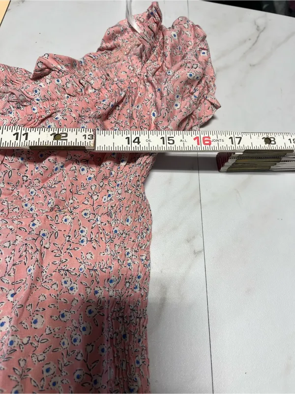 NWT Who I Am Pink Floral Off the Shoulder Ruffle Sleeve tie Front mini dress 10 - Image 7