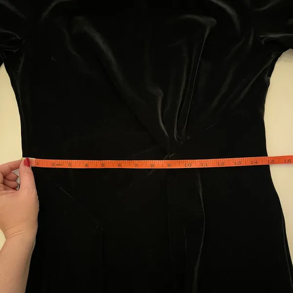 Soft Surroundings Saorise Velvet‎ Dress 4 High Neck Asymmetric Evening Wedding - Image 15