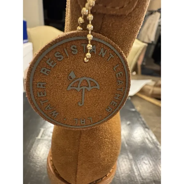 Ralph Lauren Marianna Bootie - Water Repellant Suede‎ Brown Size 7.5 - Image 6
