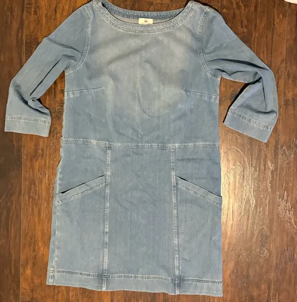 AG Adriano Goldschmied Denim Cocoon Dress Blue Size M - Image 3