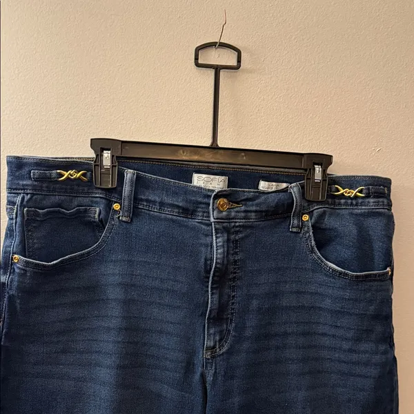 sofia by sofia vergara Dark Blue Relaxed Fit Jeans Size 18 - Image 2