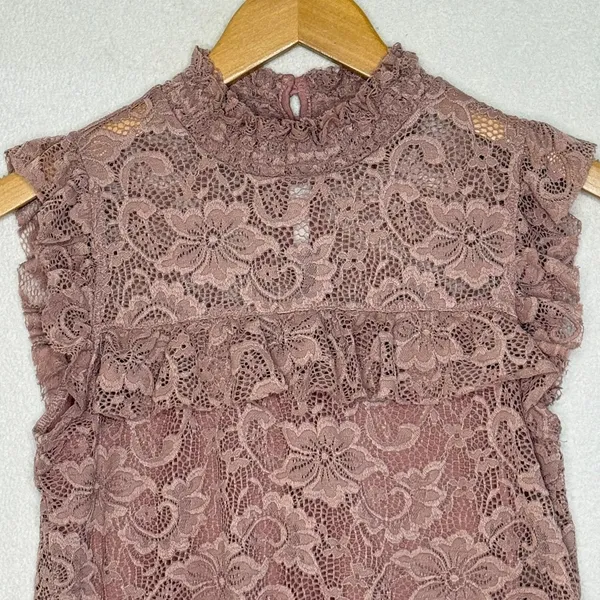 Cable & Gauge Lace Top Sz S Sleeveless‎ Fairy Ballet Core Feminine Y2K Coquette - Image 4