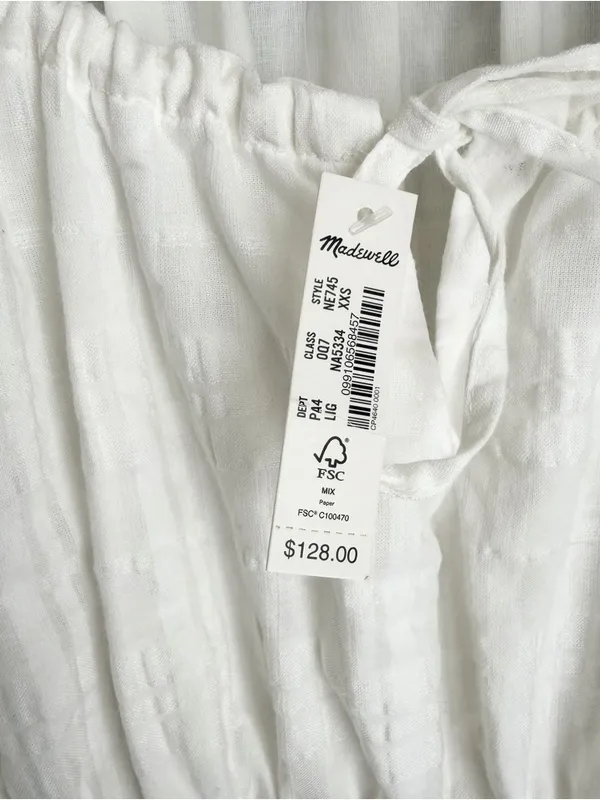 NWT Madewell Sophia Midi Dress in Seersucker Check - Image 7
