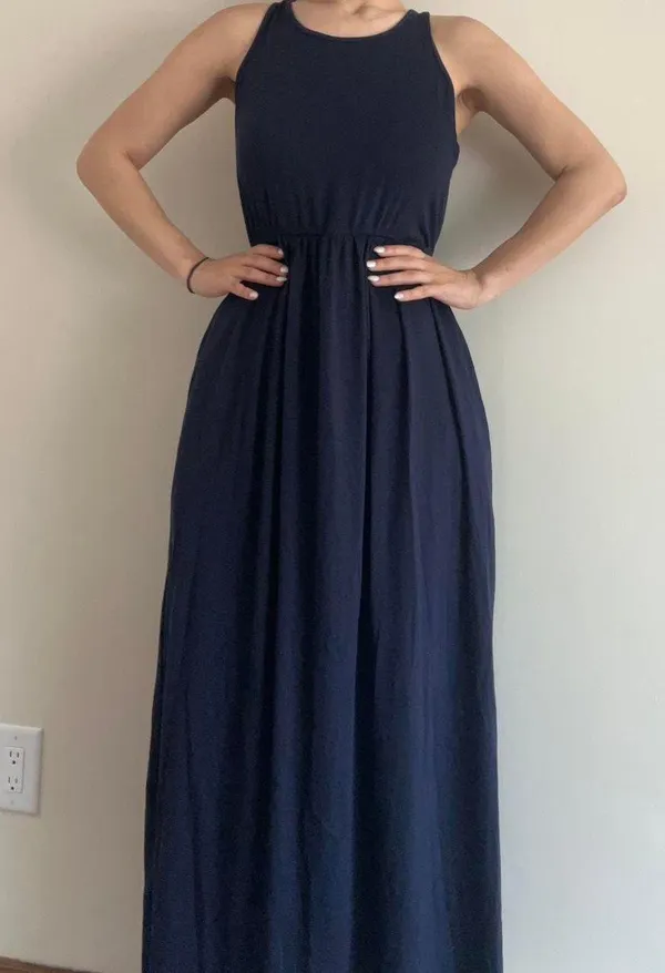 Navy Blue Maxi Dress Size M - Image 4