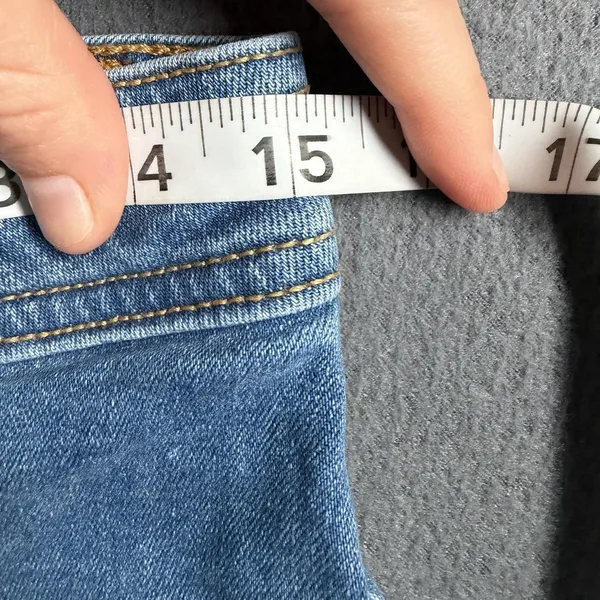 Avec Les Filles Wide Leg Jeans Womens 30 Blue Med Wash High Rise Stretch Denim - Image 7