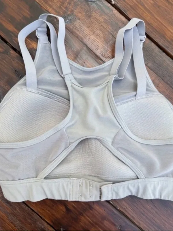 Gymshark High Impact Mesh Sports Bra Gray Racerback Adjustable Straps XS/S - Image 3