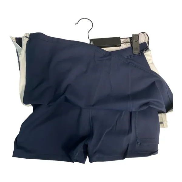 NWT We Wore What Active Skort MEDIUM Blue Optic White Pull On Tennis Jersey Knit - Image 2