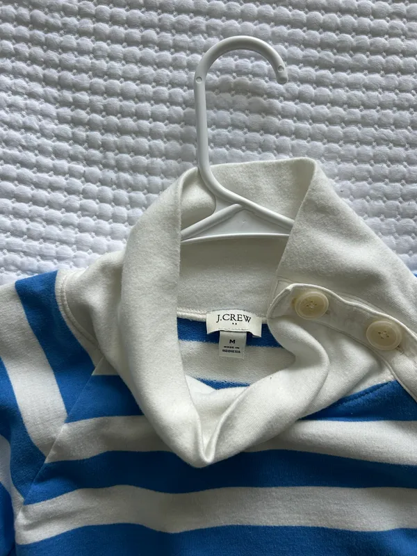 J Crew Wide Collar Button Pullover - Image 3