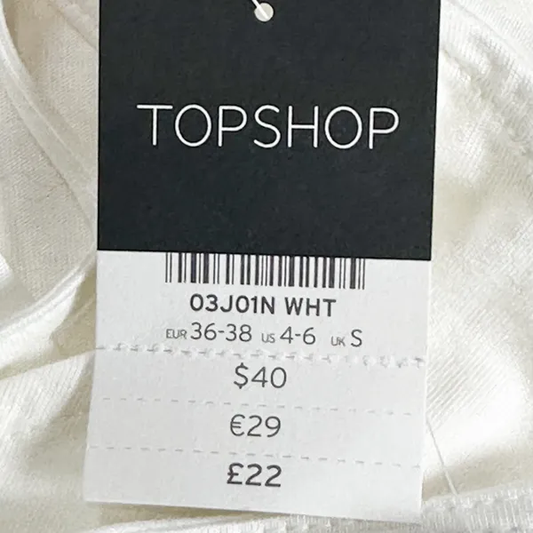 Topshop White Ruffle Trim Open Back Romper Size Small NWT  - Image 10