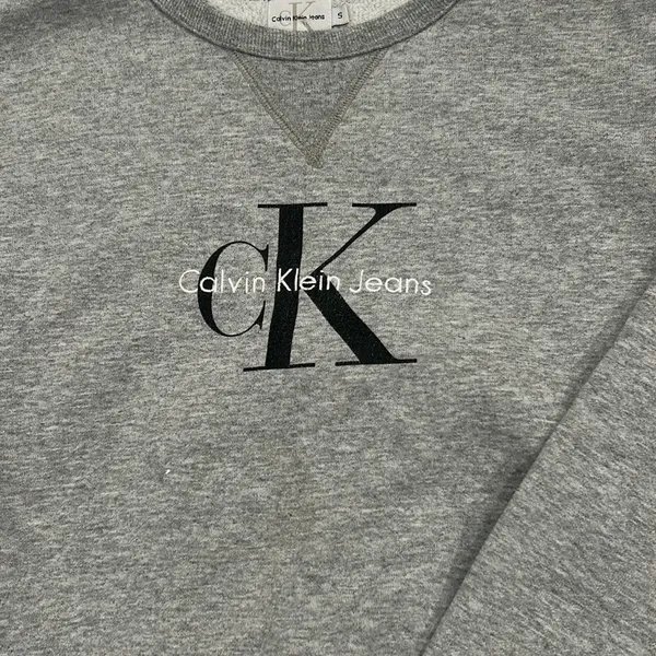 Calvin Klein Vintage Grey Crew Neck Size‎ Small - Image 5