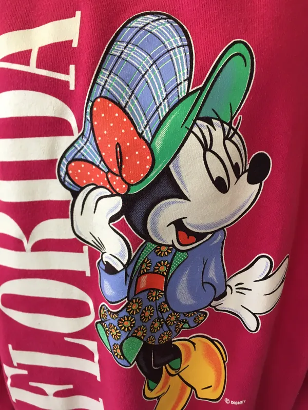 Disney Mickey Unlimited Vintage 90s Minnie Mouse Pink Crew Sweatshirt Florida XL - Image 6
