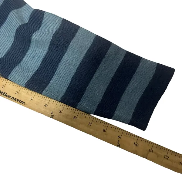 Arpel Made in Italy Women's Blue Stripped Wool Blend Rib Knit Sweater - Image 8