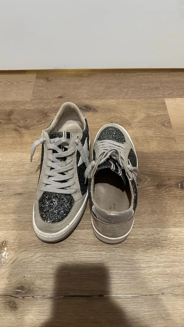 Sparkly Sneakers Silver Size 9 - Image 2