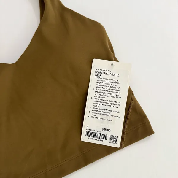 Lululemon Align Tank Top All Spice Size 4 - Image 3